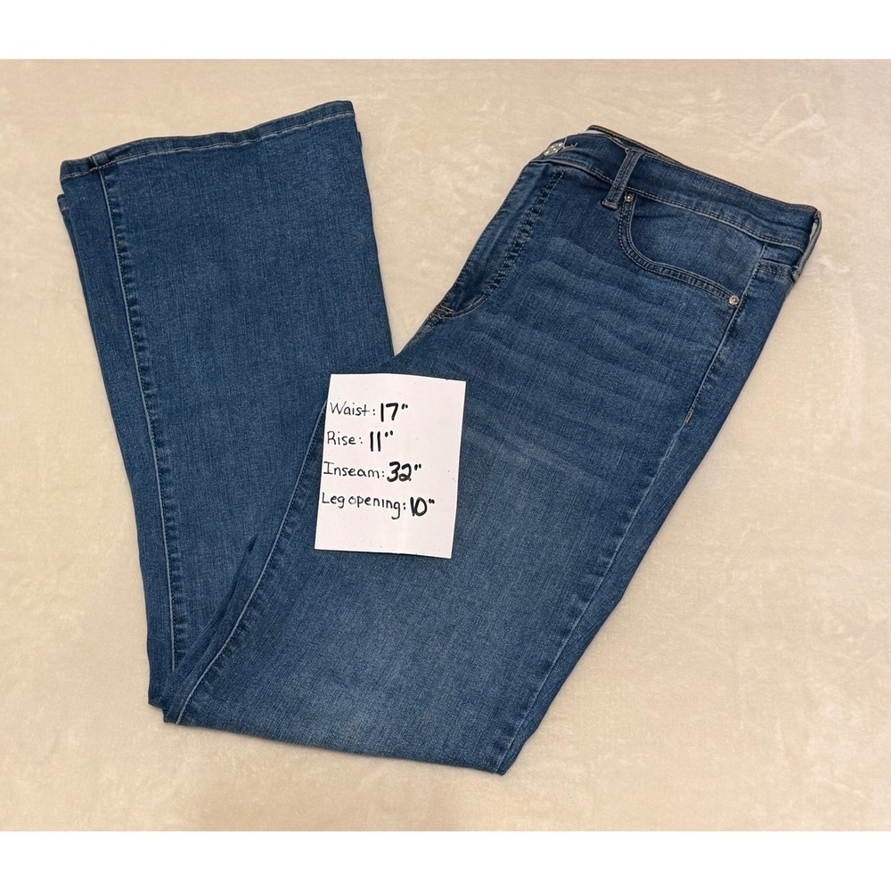 Vintage America Womens High Rise Bootcut Jeans Medium Wash Size 12 Denim - Picture 5 of 8